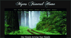 Desktop Screenshot of myersfuneralhome.biz