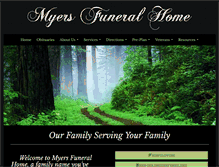 Tablet Screenshot of myersfuneralhome.biz